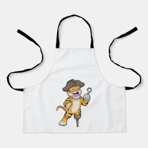 Tiger as Pirate with Wooden leg & Hooked hand Apron