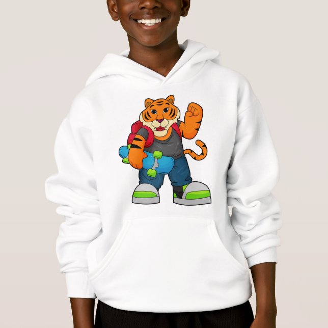 Tiger as Skater with Skateboard (Front)
