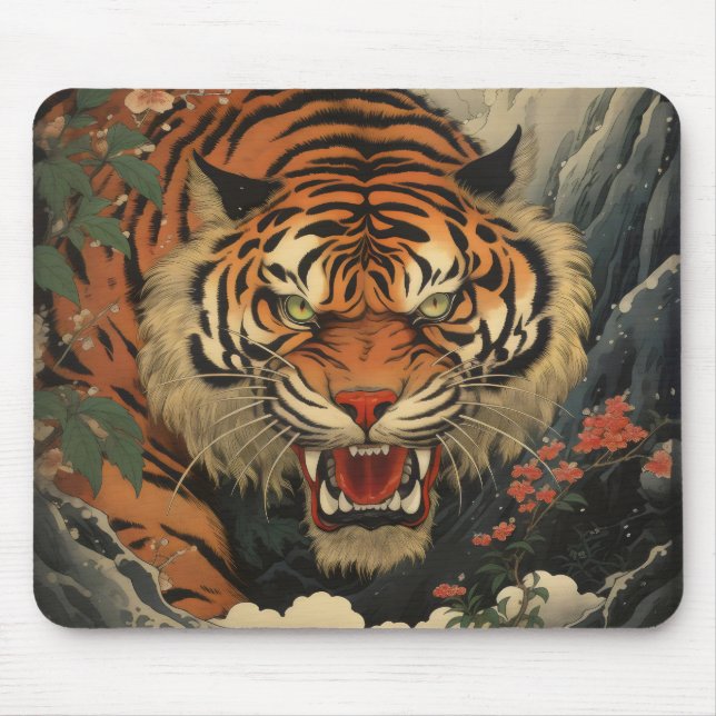 Tiger Asian Traditional Mouse Pad (Front)