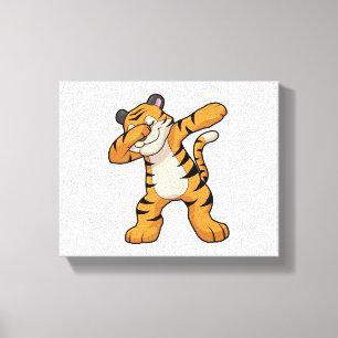 Tiger at Hip Hop Dance Dab Canvas Print