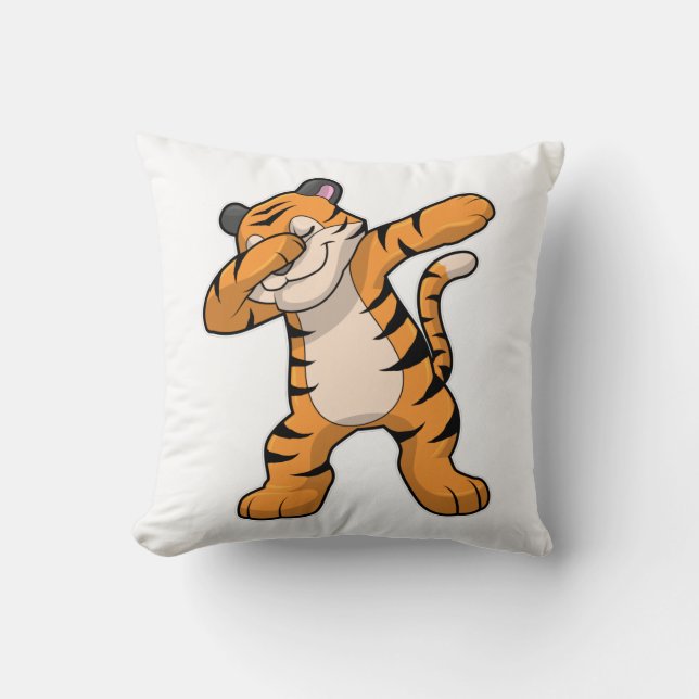 Tiger at Hip Hop Dance Dab Cushion (Front)