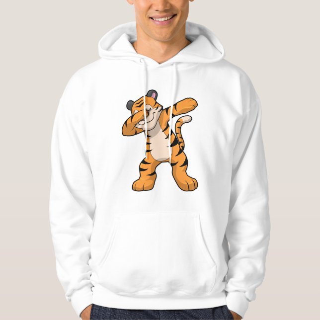 Tiger at Hip Hop Dance Dab Hoodie (Front)