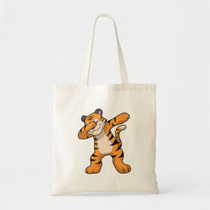 Tiger at Hip Hop Dance Dab Tote Bag