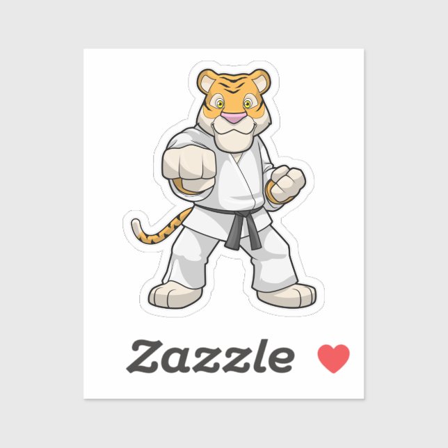 Tiger at Martial arts Karate (Sheet)
