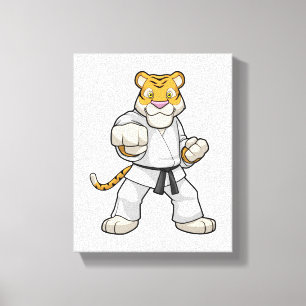 Tiger at Martial arts Karate Canvas Print