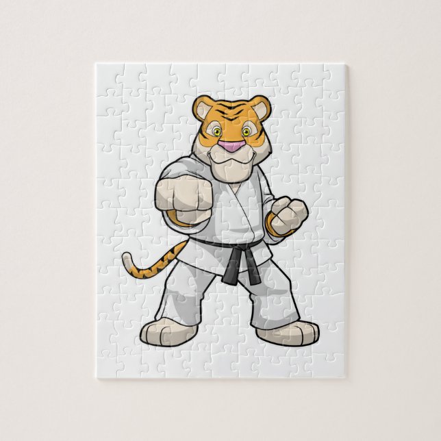 Tiger at Martial arts Karate Jigsaw Puzzle (Vertical)