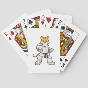 Tiger at Martial arts Karate Playing Cards