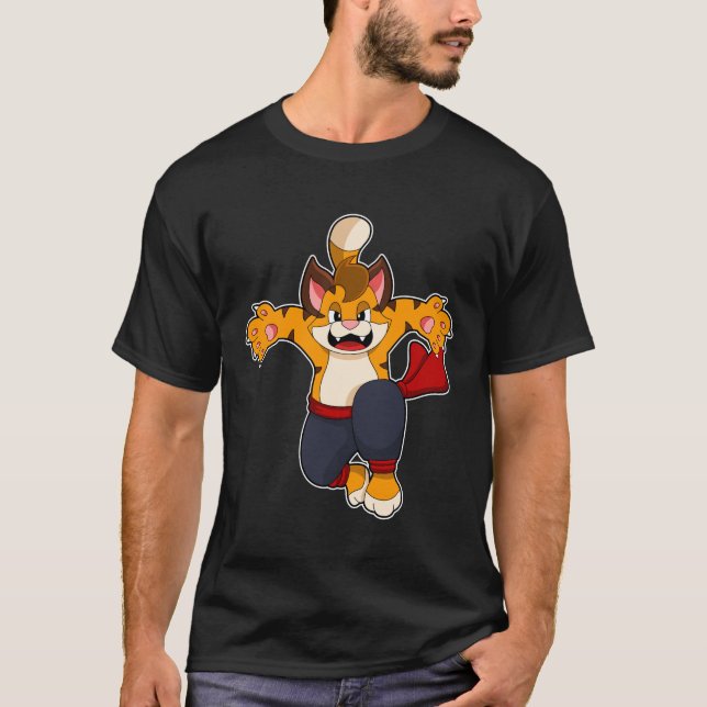 Tiger at Martial arts Karate T-Shirt (Front)