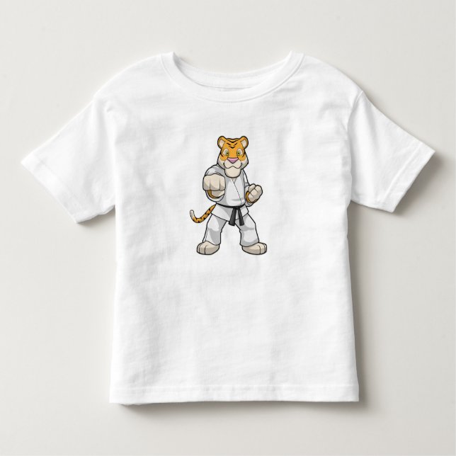 Tiger at Martial arts Karate Toddler T-Shirt (Front)