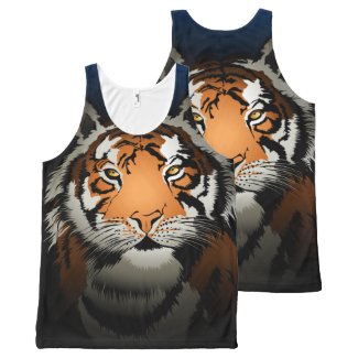 Tiger at night All-Over print tank top