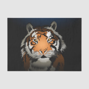Tiger at night tissue paper