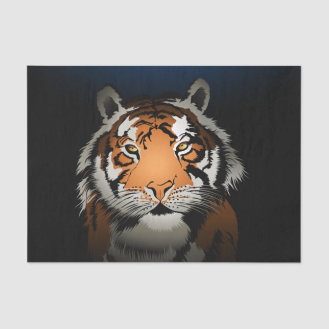Tiger at night tissue paper (Front)
