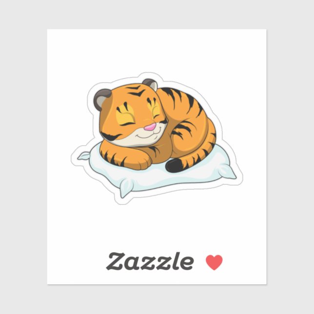 Tiger at Sleeping with Pillow (Sheet)