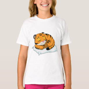 Tiger at Sleeping with Pillow T-Shirt