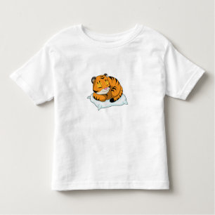 Tiger at Sleeping with Pillow Toddler T-Shirt