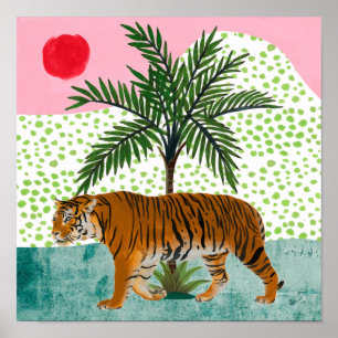 Tiger at Sunrise Poster