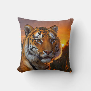 Tiger at Sunset Cushion