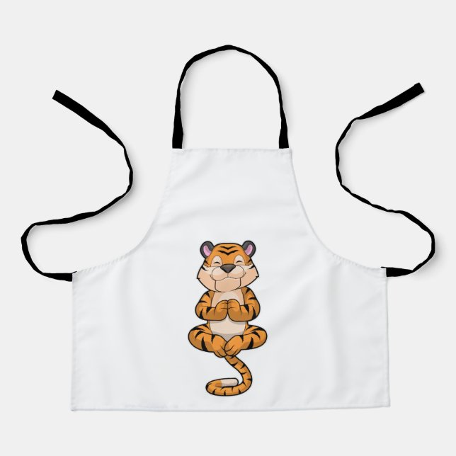 Tiger at Yoga Fitness Apron (Front)