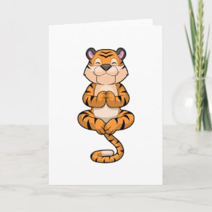 Tiger at Yoga Fitness Card
