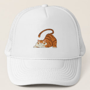 Tiger at Yoga Stretching Exercises Trucker Hat