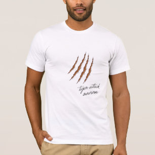 Tiger Attack Survivor Scraches dark skin T-Shirt