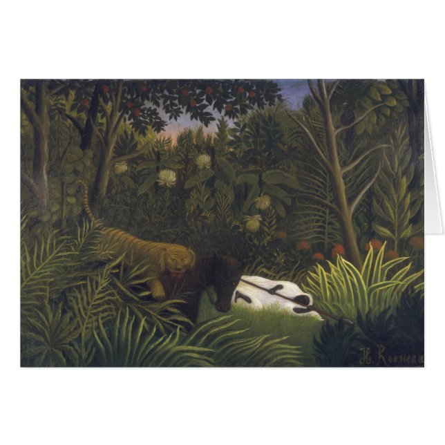 Tiger Attacking a Horse and a Sleeping Black Man ( (Front Horizontal)