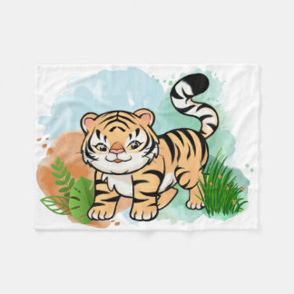 Tiger Baby Fleece Blanket