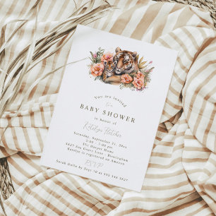 Tiger Baby Shower Invitation
