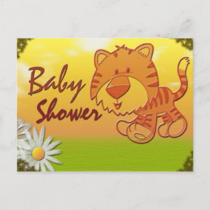Tiger Baby Shower Postcard