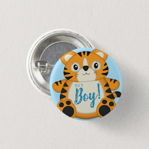 Tiger Baby Shower Safari 3 Cm Round Badge