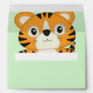 Tiger Baby Shower Safari Envelope