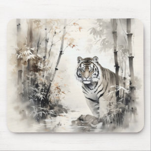Tiger Bamboo Forest Mouse Pad