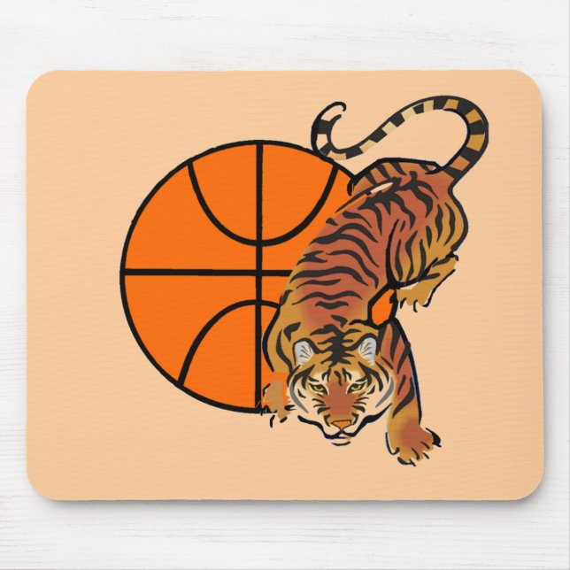 Tiger Basketball T-shirts and Gifts Mouse Pad (Front)