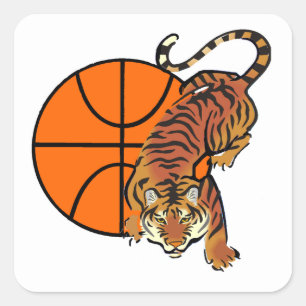 Tiger Basketball T-shirts and Gifts Square Sticker