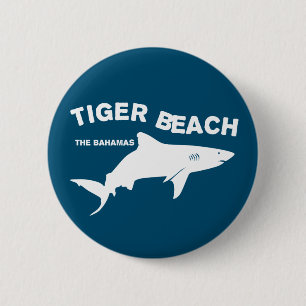 Tiger Beach - The Bahamas Diving With Sharks 6 Cm Round Badge