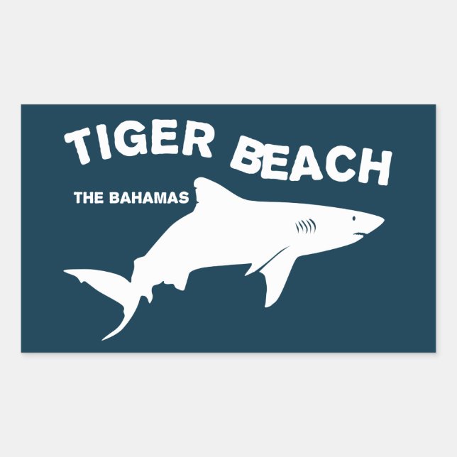 Tiger Beach - The Bahamas Shark Diving Rectangular Sticker (Front)