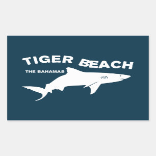 Tiger Beach - The Bahamas Shark Diving Rectangular Sticker