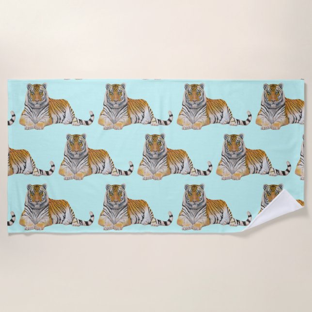 Tiger Beach Towel (Front)