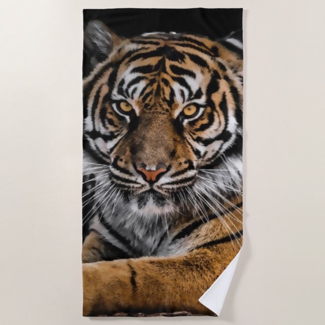 Tiger Beach Towel (Front)