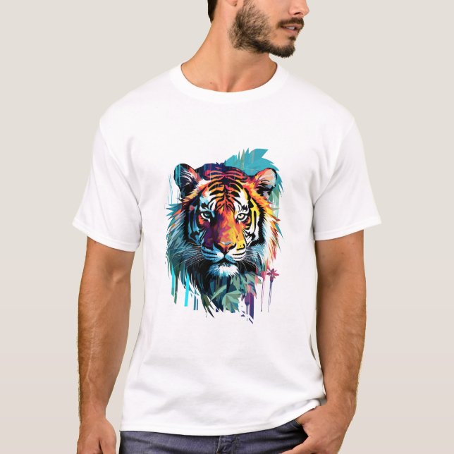 Tiger Beast Animal World Predator Wild Nature Art T-Shirt (Front)