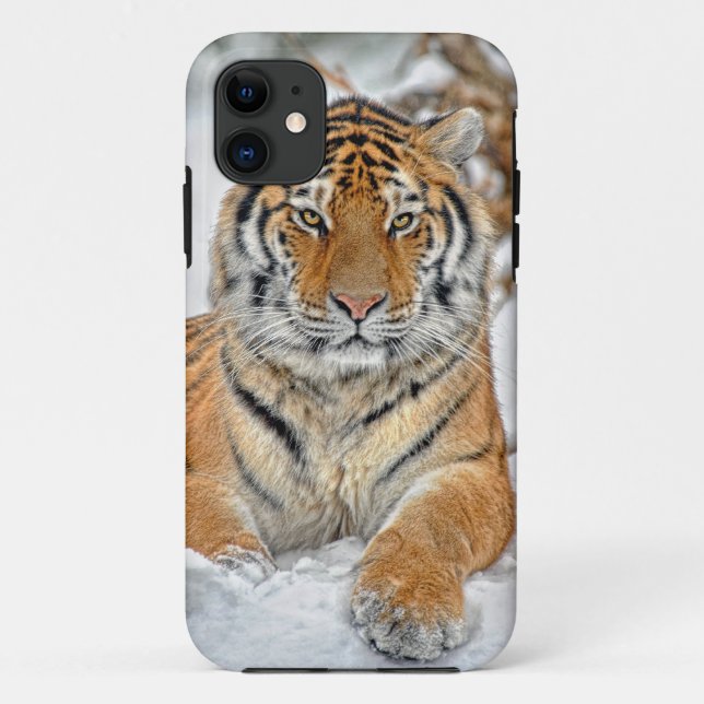 Tiger Beauty in Snow Case-Mate iPhone Case (Back)
