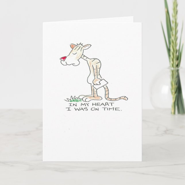Tiger belated birthday card (Front)