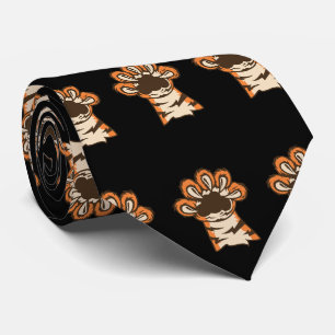 Tiger Bengal Paw Team Mascot Football Basketball Tie