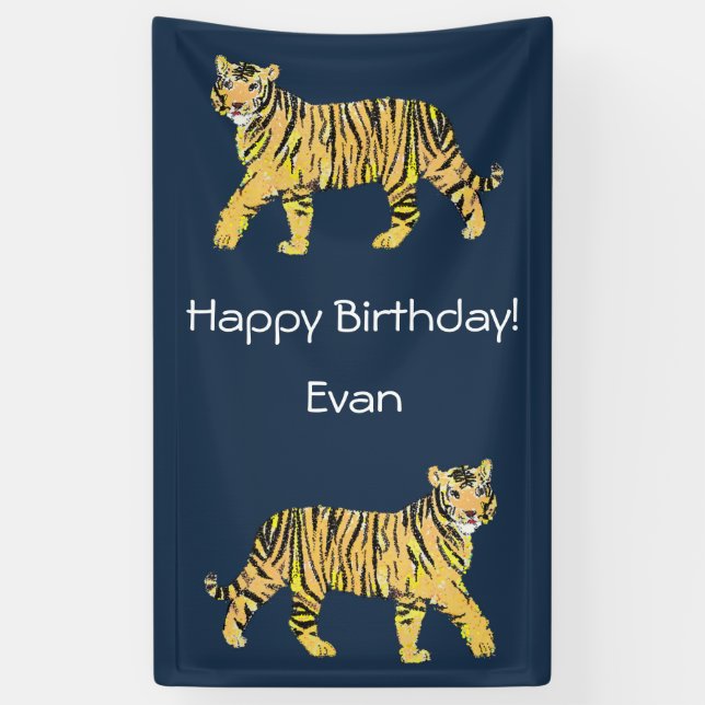 Tiger Birthday Banner (Vertical)