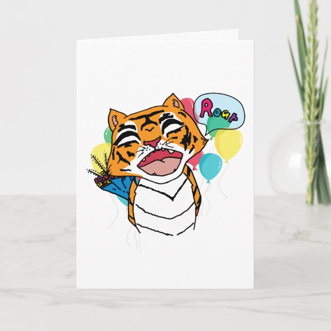 Tiger Birthday Card (Front)