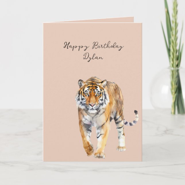 Tiger Birthday Card (Front)