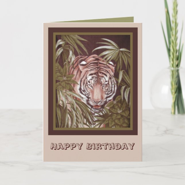Tiger Birthday Card (Front)