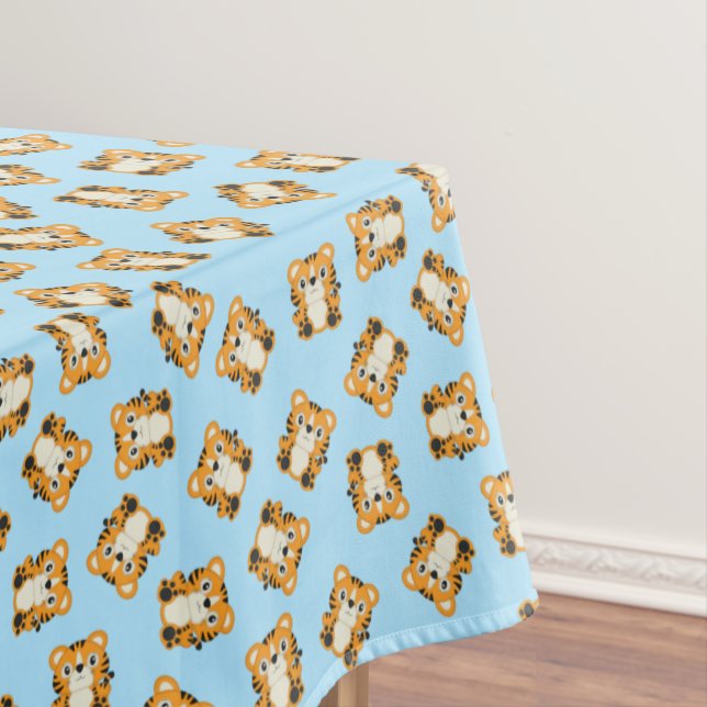 Tiger Birthday Party Tablecloth (In Situ)