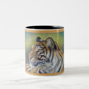 Tiger Black 11 oz Two-Tone Mug
