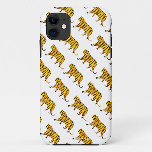 Tiger Black and Orange Print Case-Mate iPhone Case (Back)